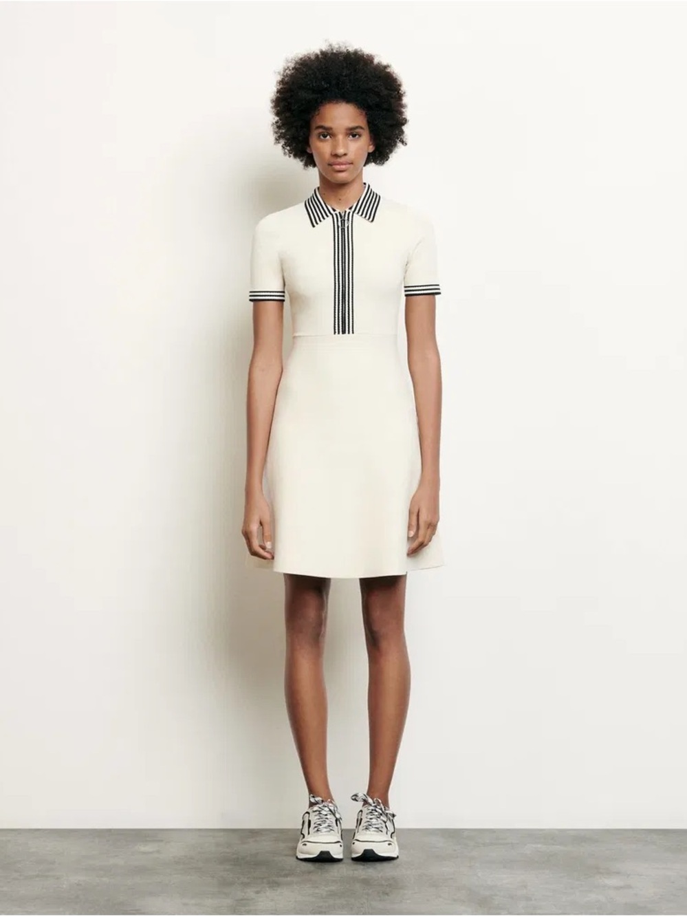 Sandro Paris Paulzy Polo-Style Knitted Dress